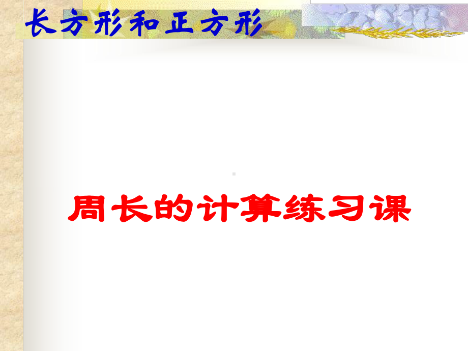 《长方形和正方形周长练习》课件.ppt_第1页