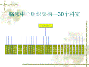 临床中心组织架构—30个科室课件.ppt