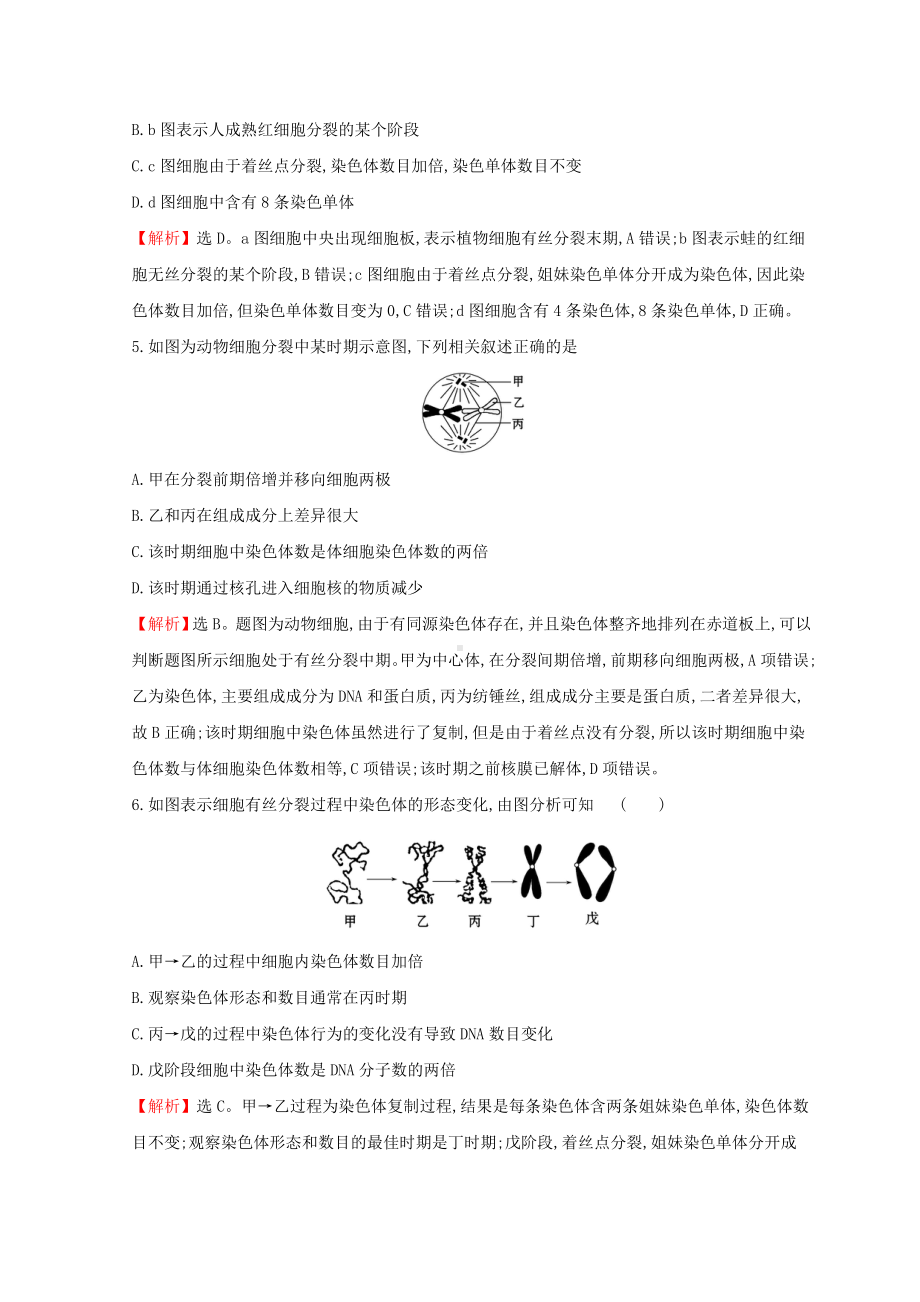 （文库精品）高中生物-第六章-细胞的生命历程-第一节-细胞的增殖课时提升作业-新人教版必修1.doc_第3页