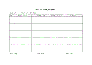 重大OHS风险及其控制方式参考模板范本.doc