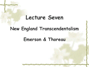 31NewEnglandTranscendent教学讲解课件.pptx