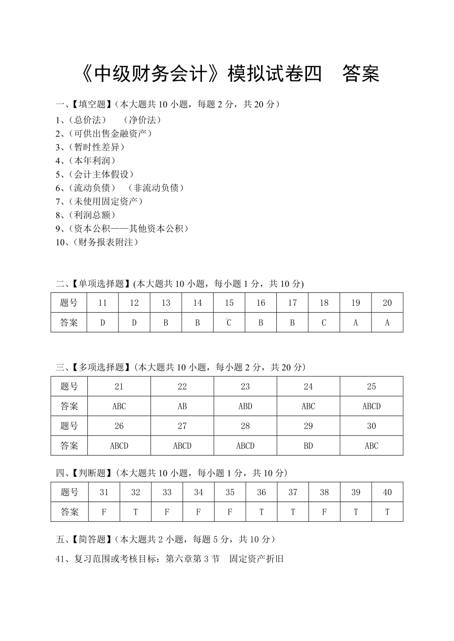 中级财务会计模拟试卷四答案 (2).doc_第1页