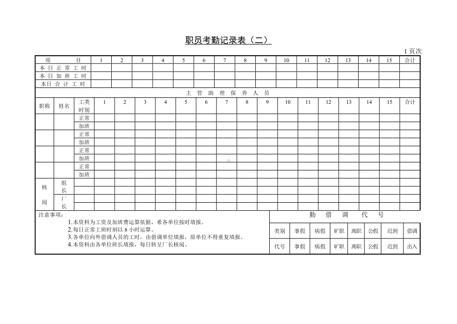 （考勤管理）员工出勤记录表.doc_第3页