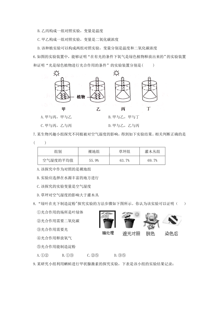 （检测题）-专题一-科学探究(三轮复习生物).doc_第2页