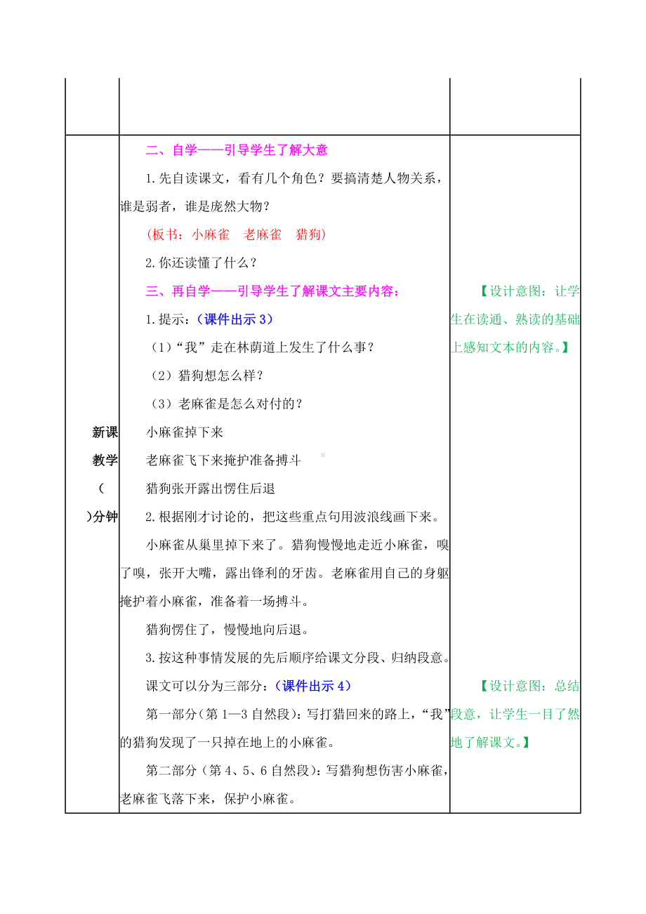 （新修订）部编版四年级语文上册《16-麻雀》教案.docx_第2页