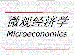 《微观经济学microeconomics》英文版课件.ppt