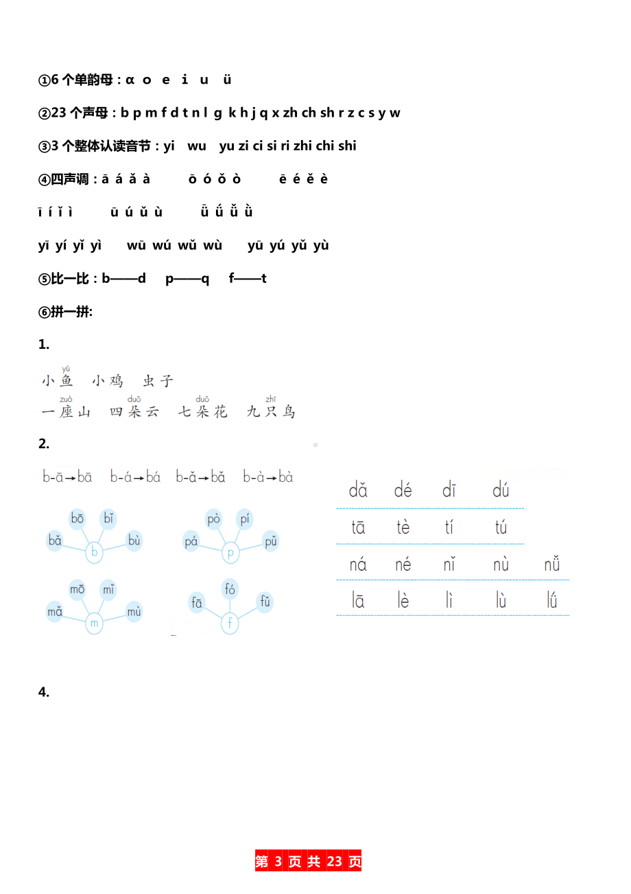 一年级上册语文1-8单元复习资料精编.doc_第3页