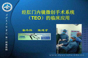 TEO经肛门内镜微创手术系统临床应用课件.ppt