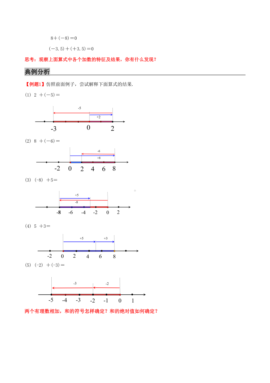 （暑期衔接）专题05《有理数的加法》知识讲练—2021年暑假小升初数学衔接精编讲义(教师版).doc_第2页