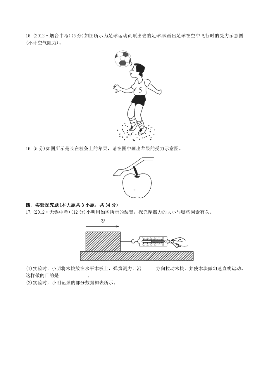 （金榜学案）12-13版八年级物理下册-第六章-力和运动单元评价检测精析-鲁教版五四制.doc_第3页