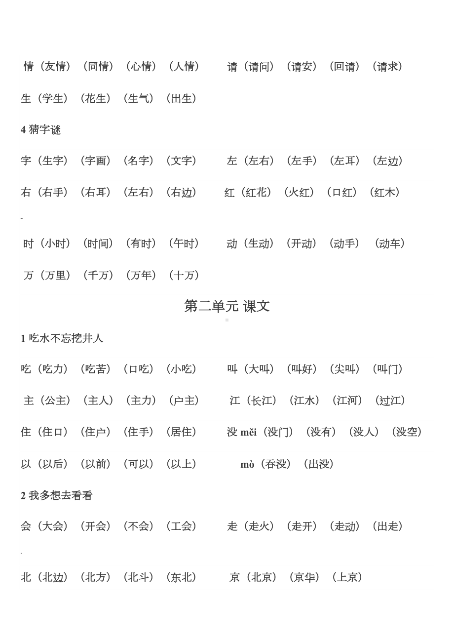 一年级下学期语文生字组词.doc_第2页