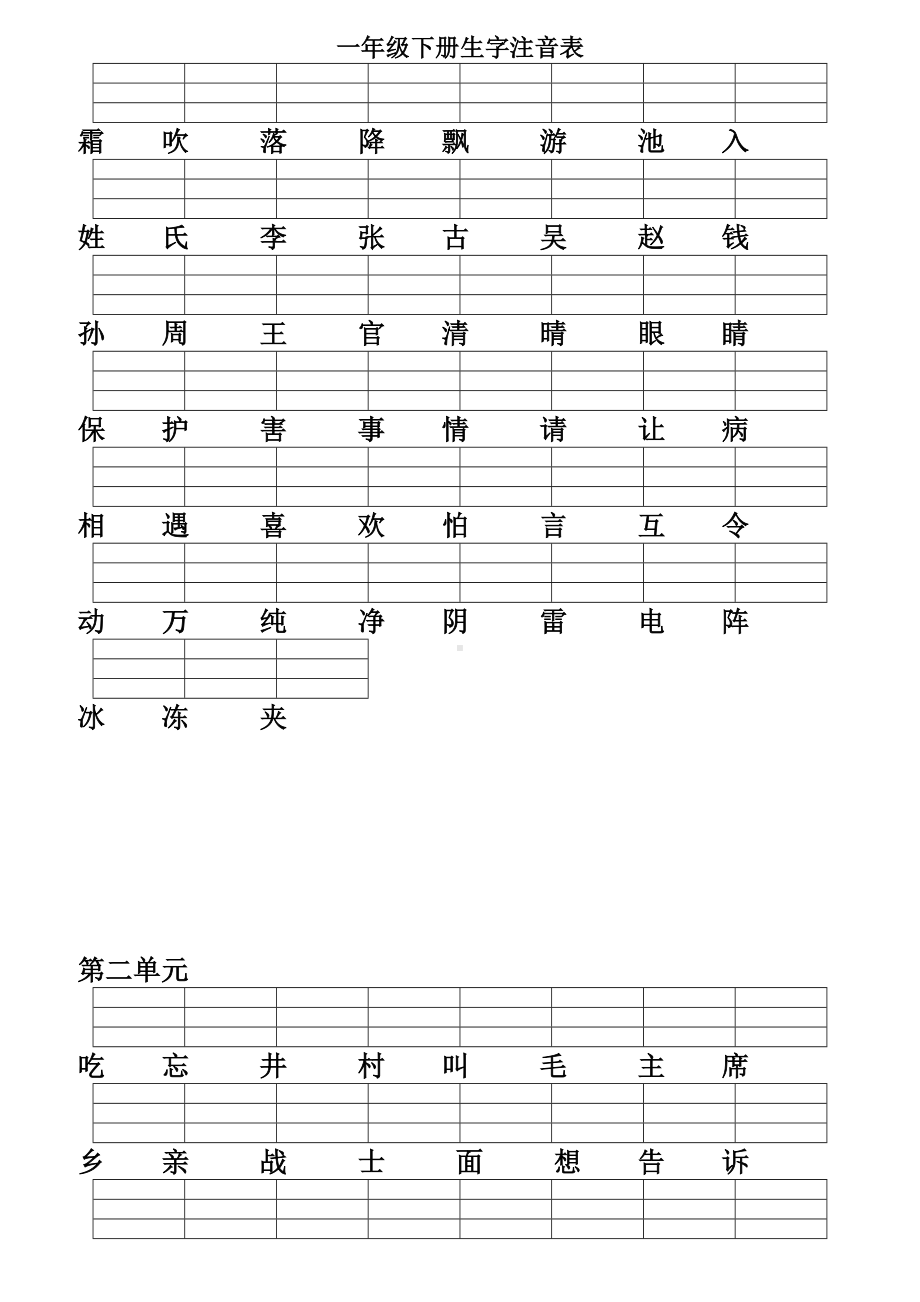 一年级下册生字注音表.doc_第1页