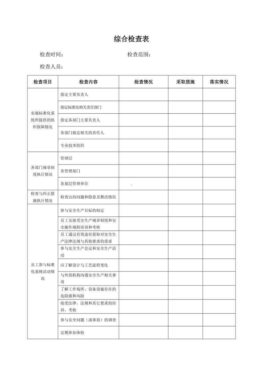 综合检查表参考模板范本.doc_第1页