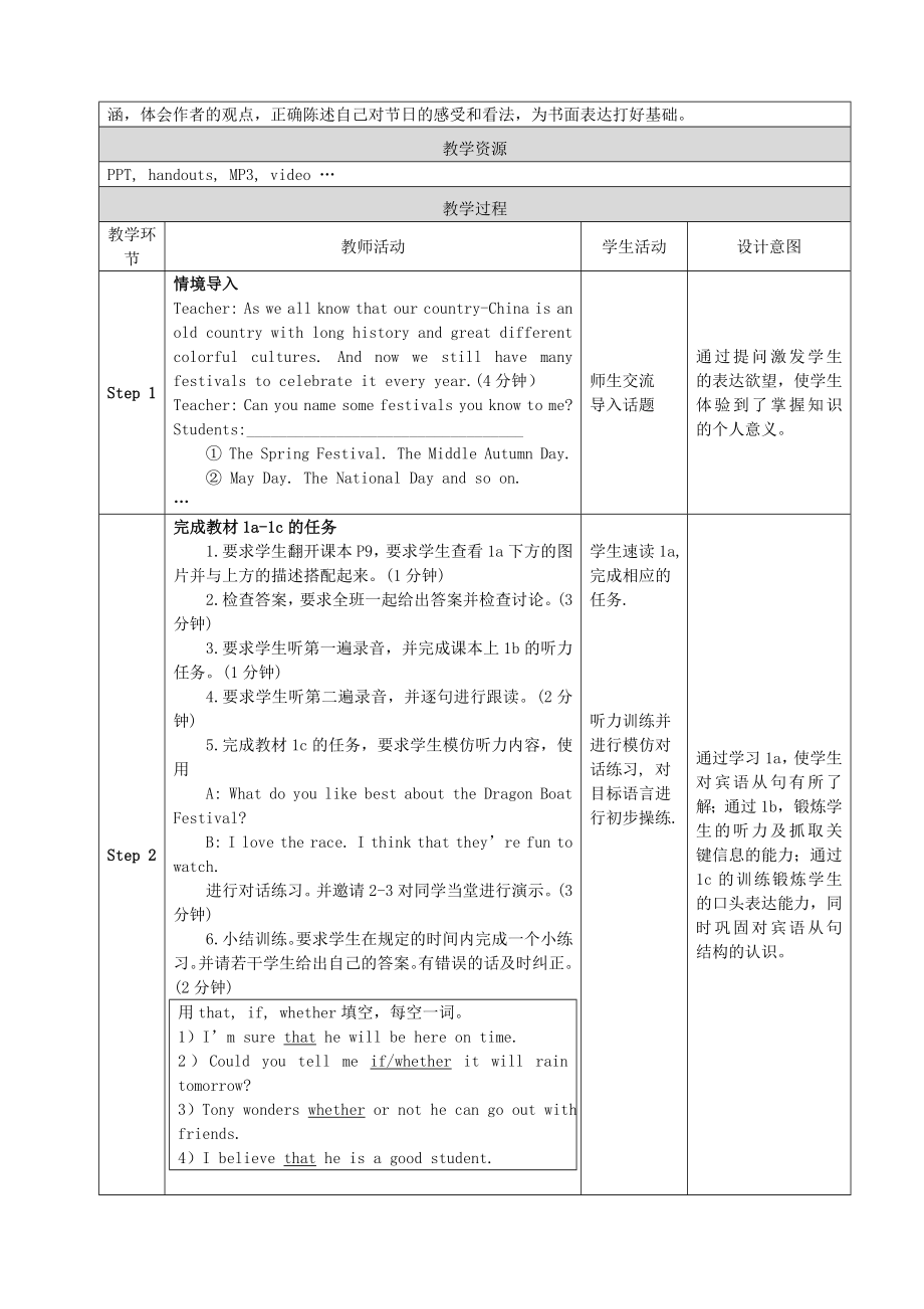 （重点推荐）最新九年级英语全册-Unit-2-I-think-that-mooncakes-are-delicious-Section-A教学设计(设.doc_第2页