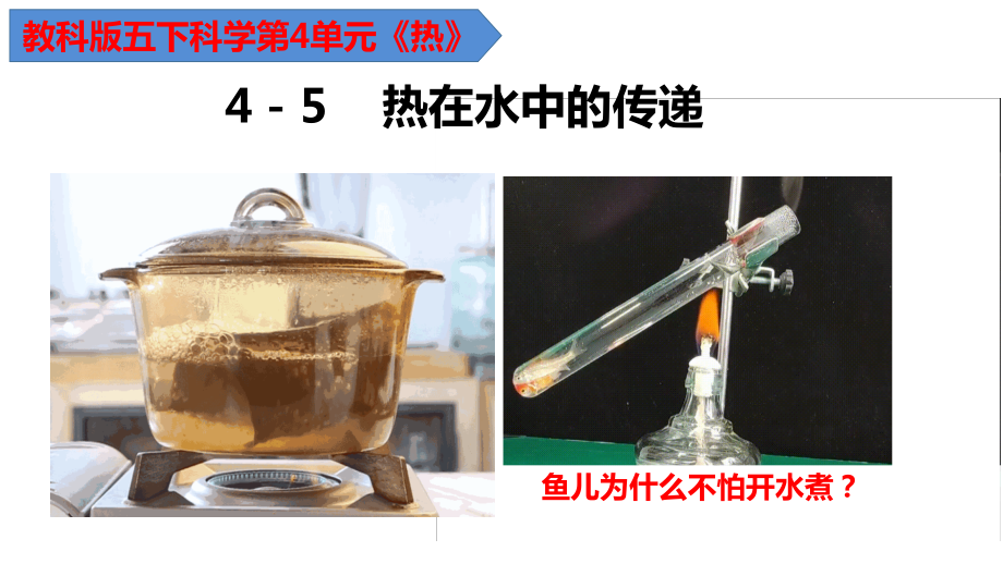 4.5《热在水中的传递》 ppt课件(共10张PPT+视频)-2023新教科版五年级下册《科学》.rar