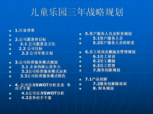 儿童乐园三年规划演示文稿课件.ppt