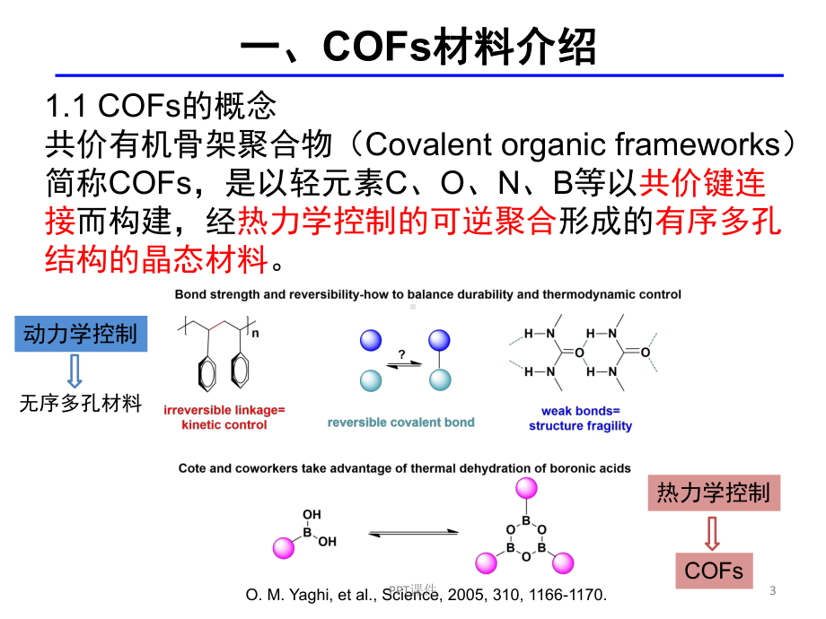 共价有机骨架材料COFs的合成及应用-课课件.ppt_第3页