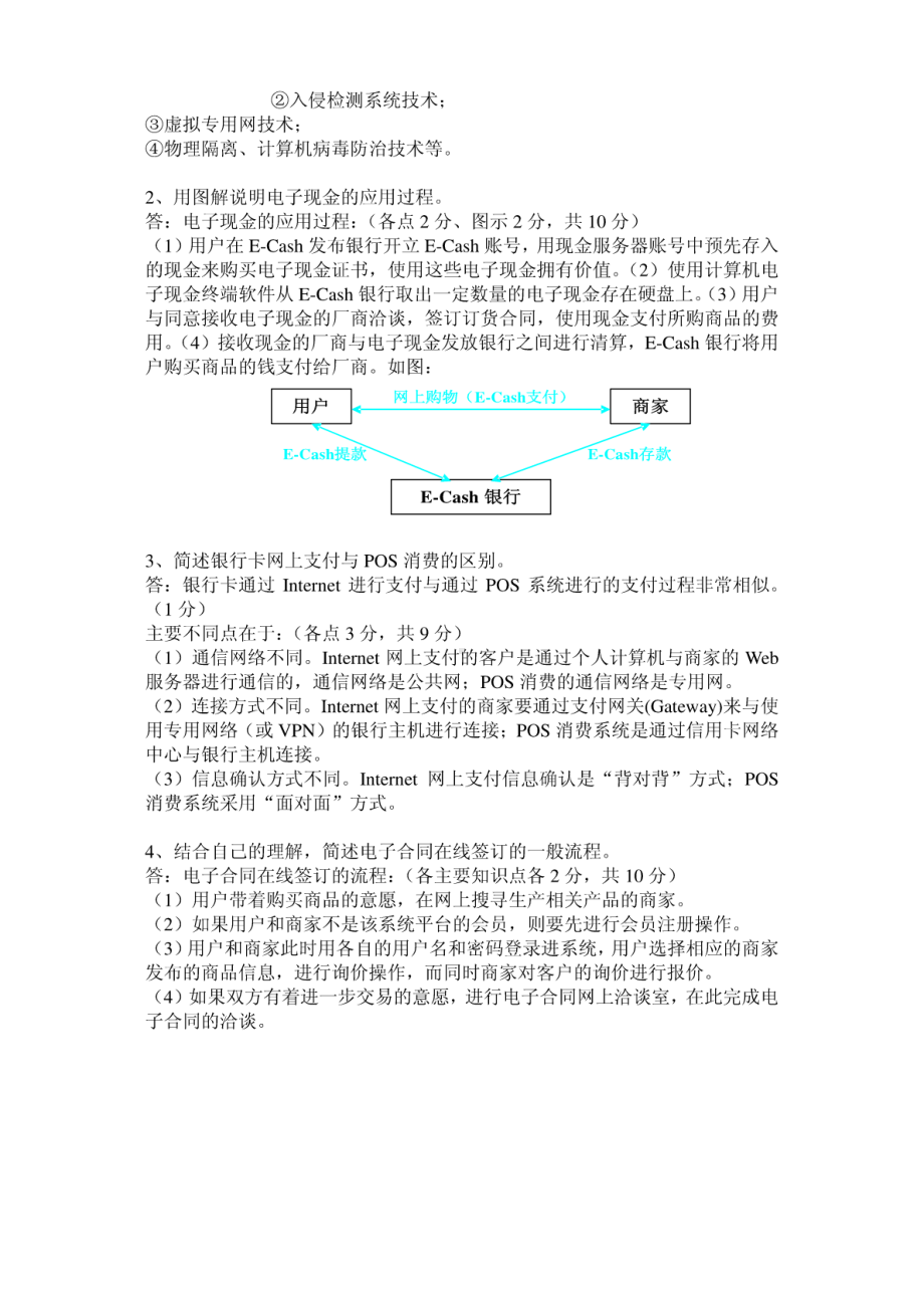 电子支付与网络安全试卷答案A卷和B卷参考答案.pdf_第2页