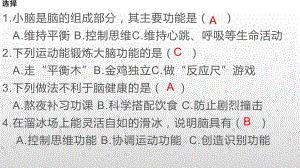 3.9脑的功能练习 ppt课件-2023新人教鄂教版五年级下册《科学》.pptx