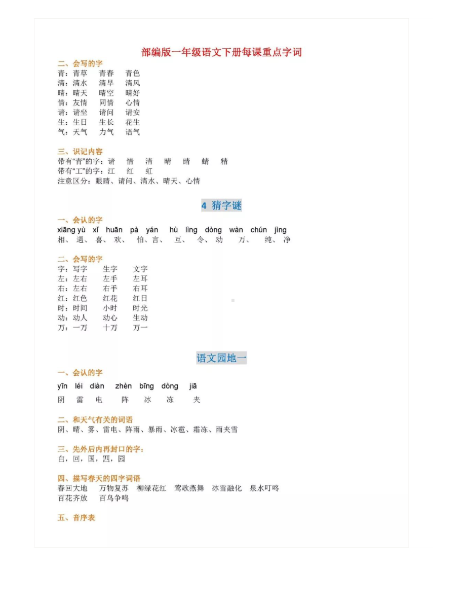 一年级语文下册每课重点字词知识点汇总.doc_第2页