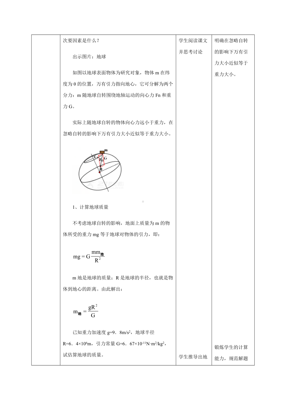 万有引力理论的成就(最新教案).docx_第3页