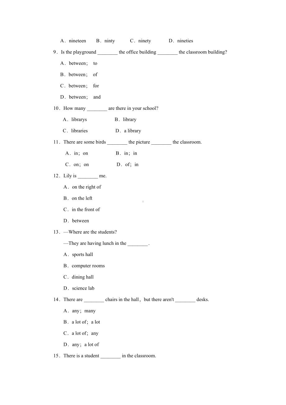 七年级英语外研版上册：Module-3过关测试.doc_第2页