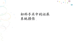 妇科手术中的泌尿系统损伤-课件.ppt