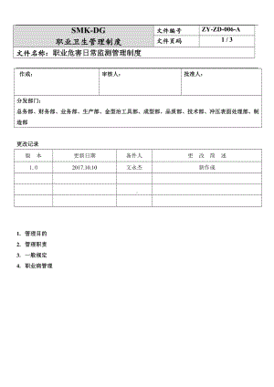 职业危害日常检测管理制度参考模板范本.docx