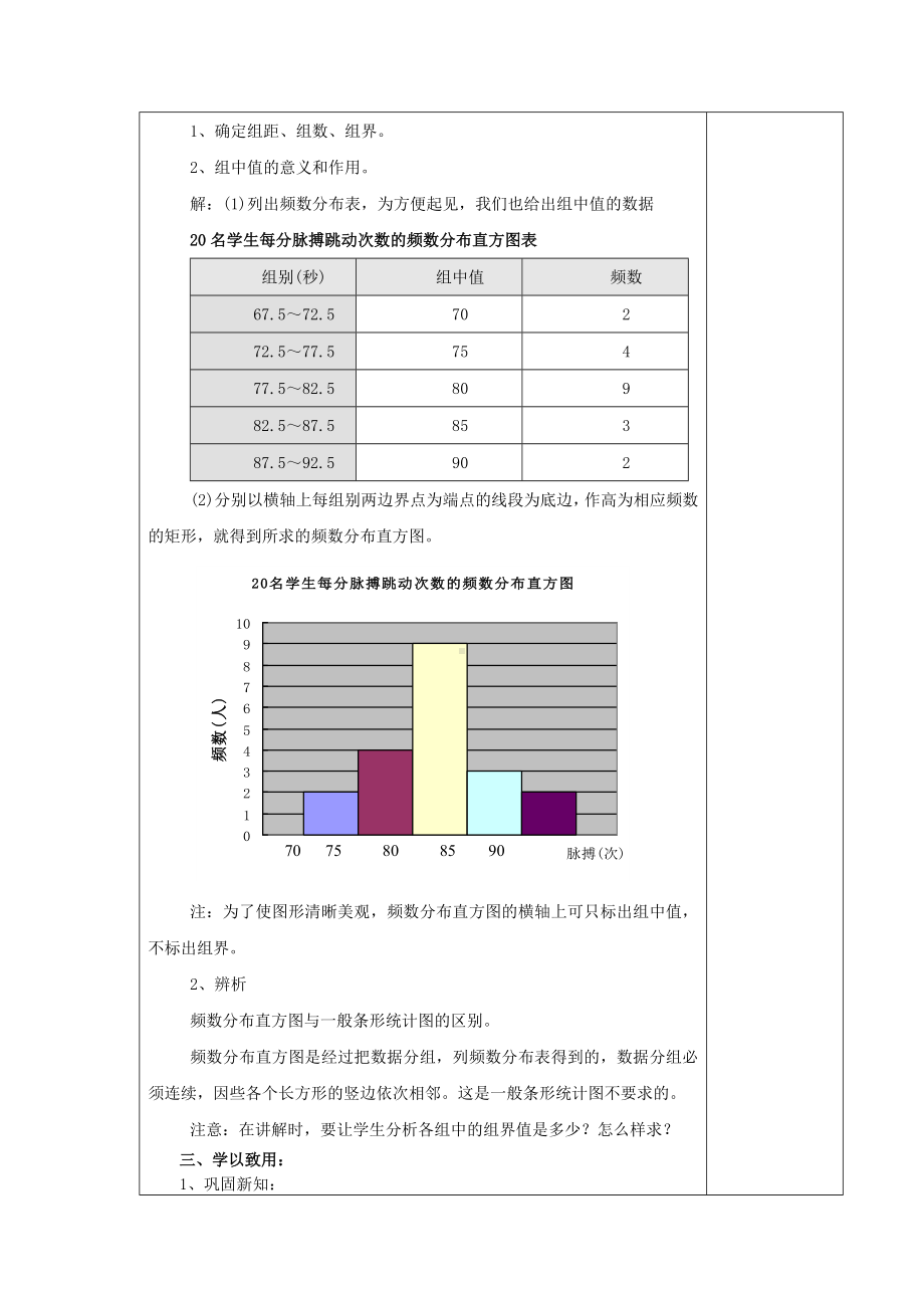 七年级数学上册第6章数据的收集与整理6.3数据的表示第2课时频数直方图教案2(新版)北师大版.doc_第2页