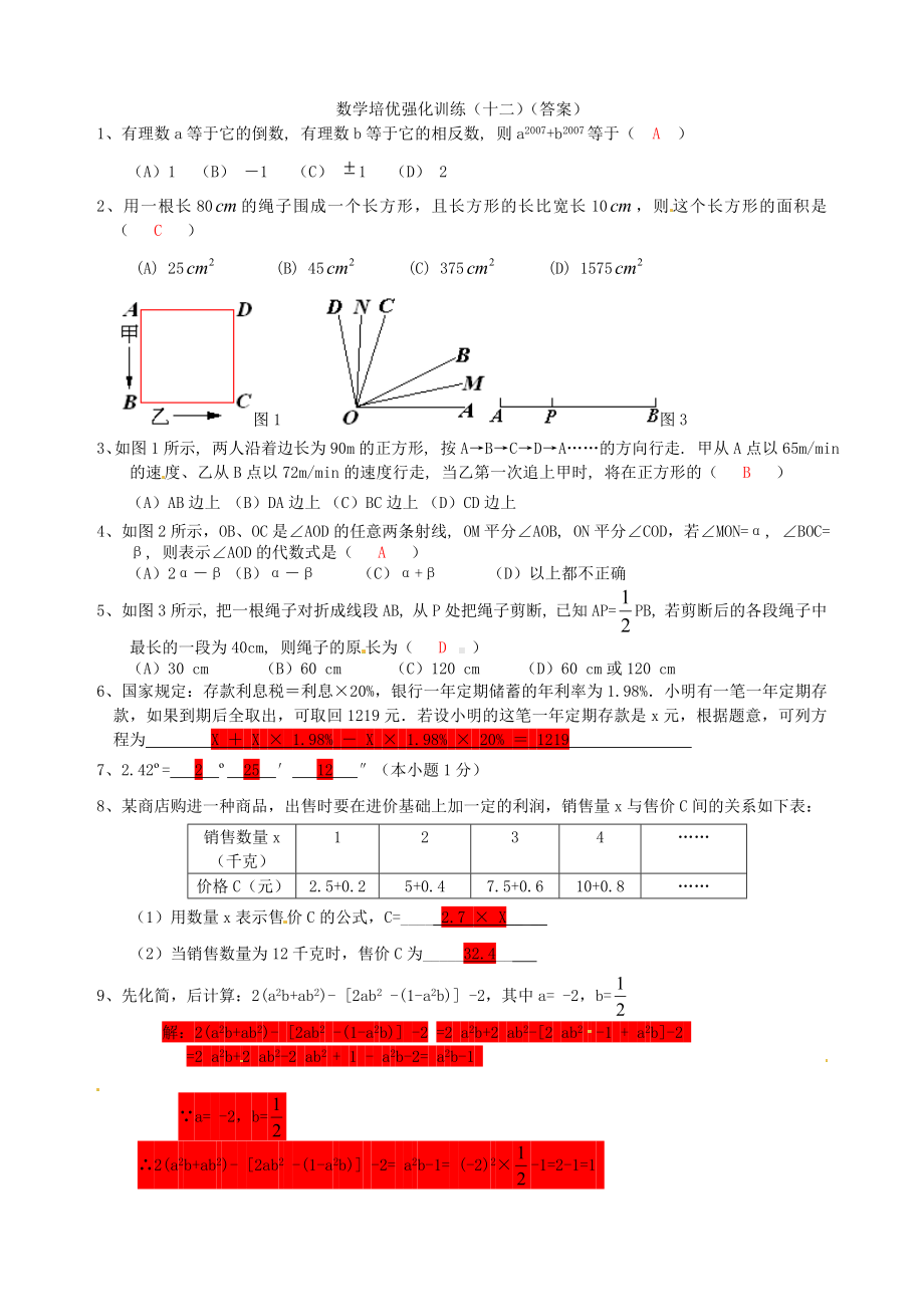 七年级数学上册-培优强化训练12-新人教版.doc_第3页