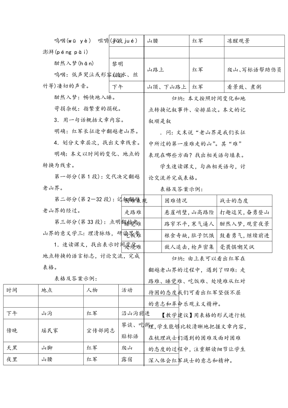 七年级语文下册老山界-教案与教学反思.doc_第2页