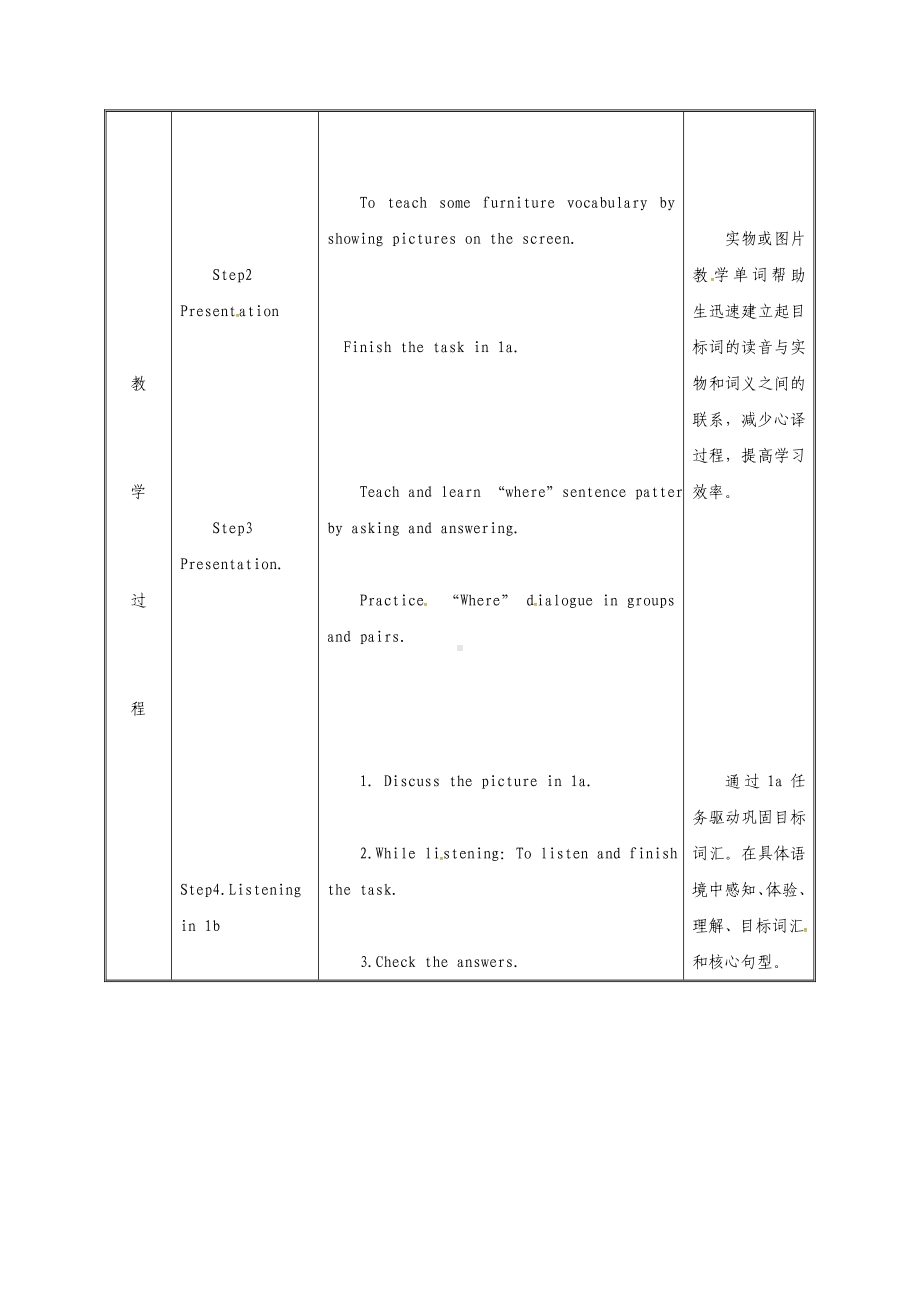 七年级英语上册-Unit-4-Where’s-my-schoolbag-Section-A(1a-1c)教案.doc_第3页