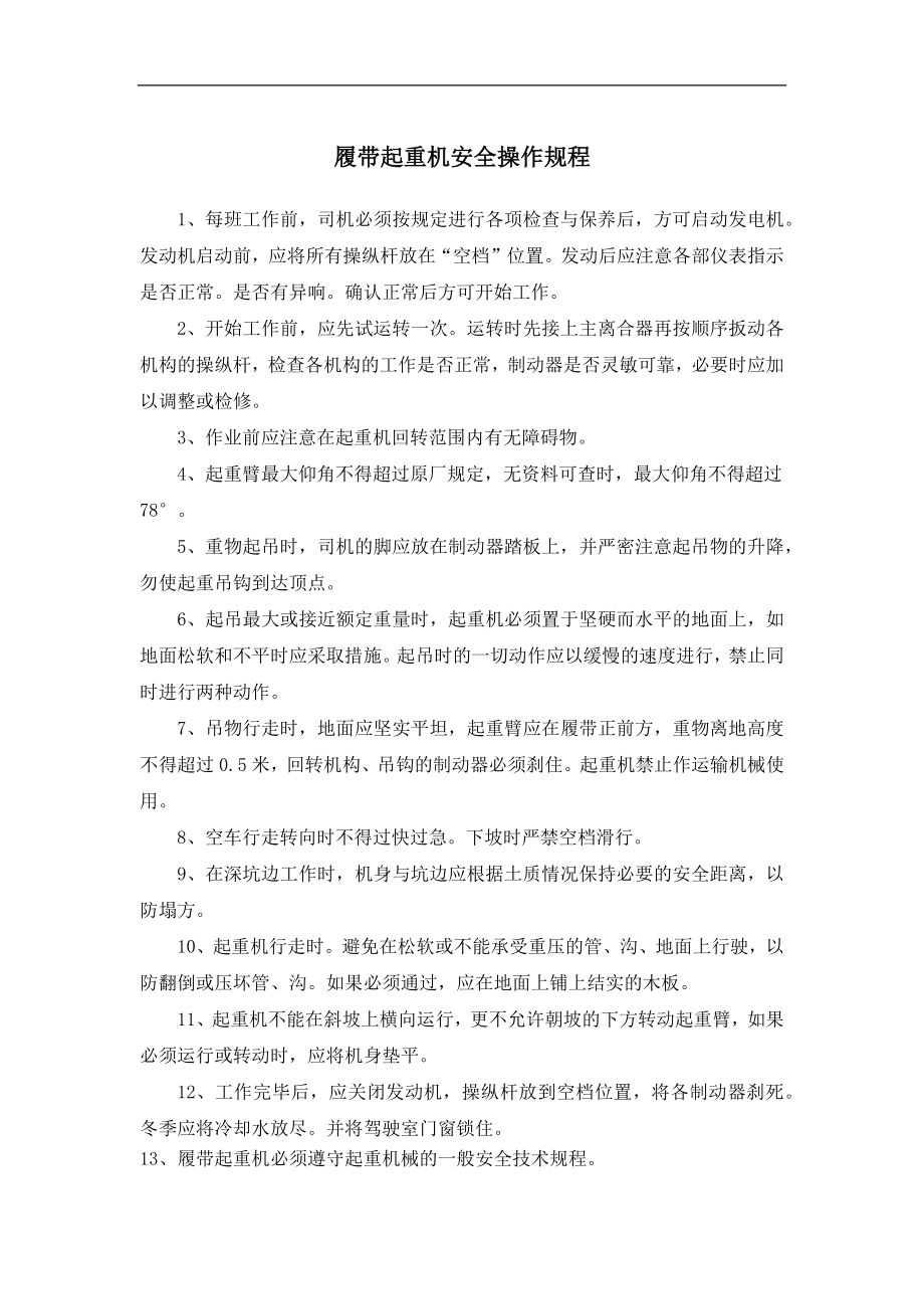 履带起重机安全操作规程参考模板范本.docx_第1页