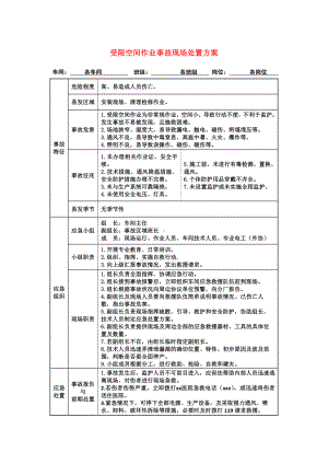 有限空间作业事故现场处置方案参考模板范本.docx