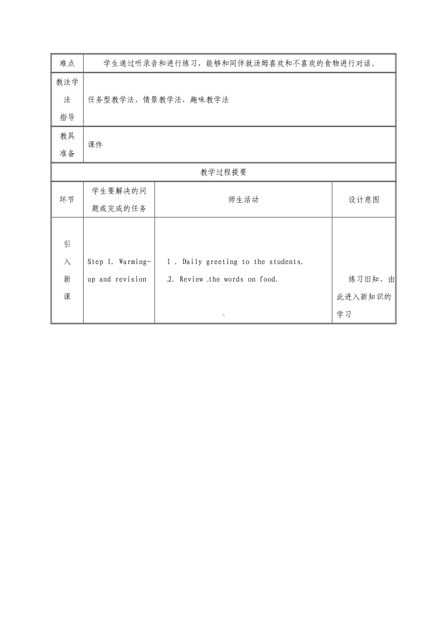 七年级英语上册-Unit-6-Do-you-like-bananas-Section-B(1a-1e)教案.doc_第2页