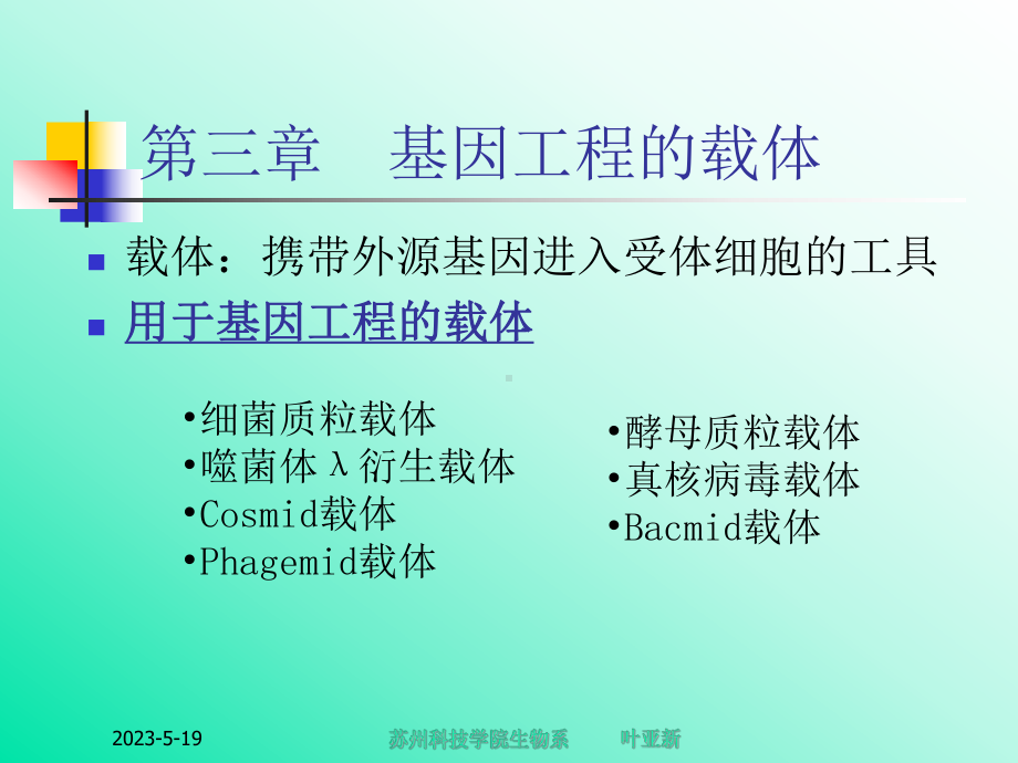 基因工程-第三章-基因工程的载体课件.ppt_第1页