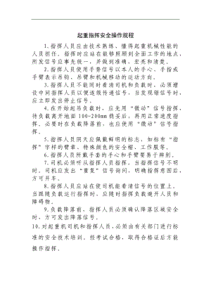 起重指挥安全操作规程参考模板范本.docx