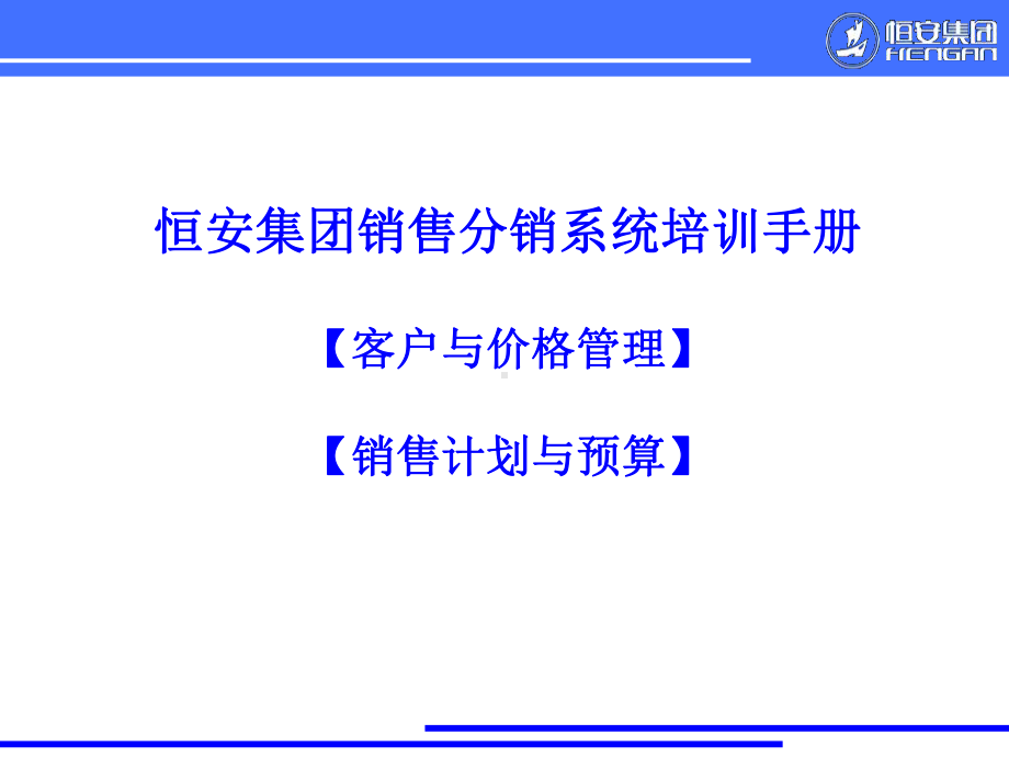 恒安集团分销系统-课件.ppt_第1页