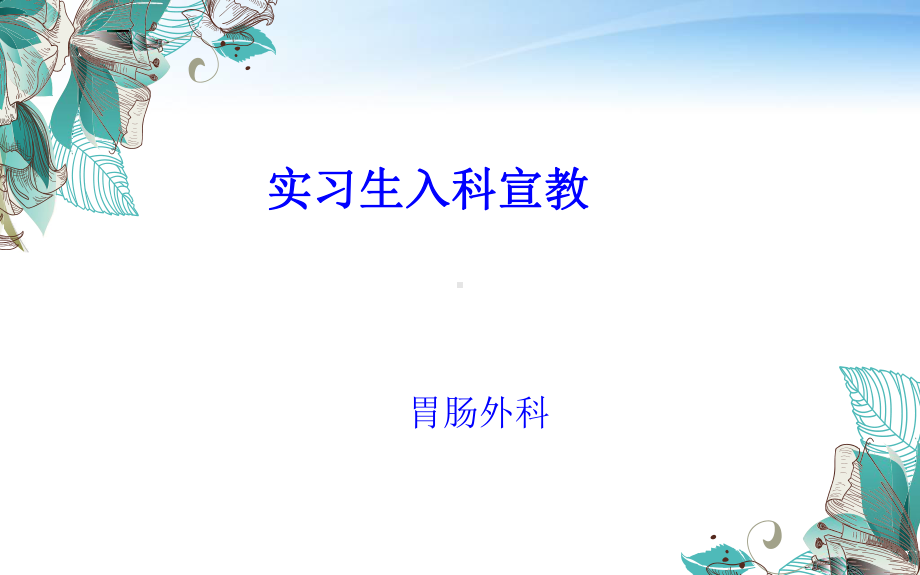 护理实习生入科宣教-课件.ppt_第1页