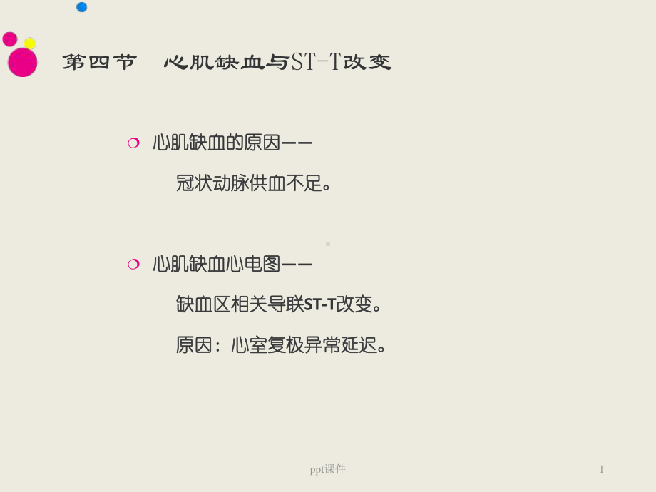 心电图-心肌缺血与ST-T改变-课件.ppt_第1页