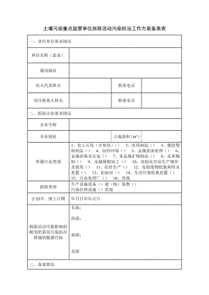 土壤污染重点监管单位拆除活动污染防治工作方案备案表.docx