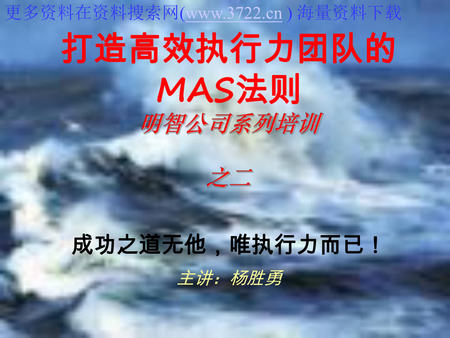 打造高效执行力团队MAS法则培训教材课件.ppt_第1页