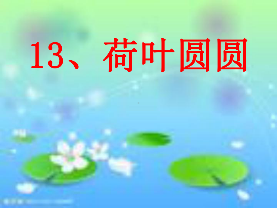 最新部编人教版一年级语文下册13-荷叶圆圆课件.ppt_第1页