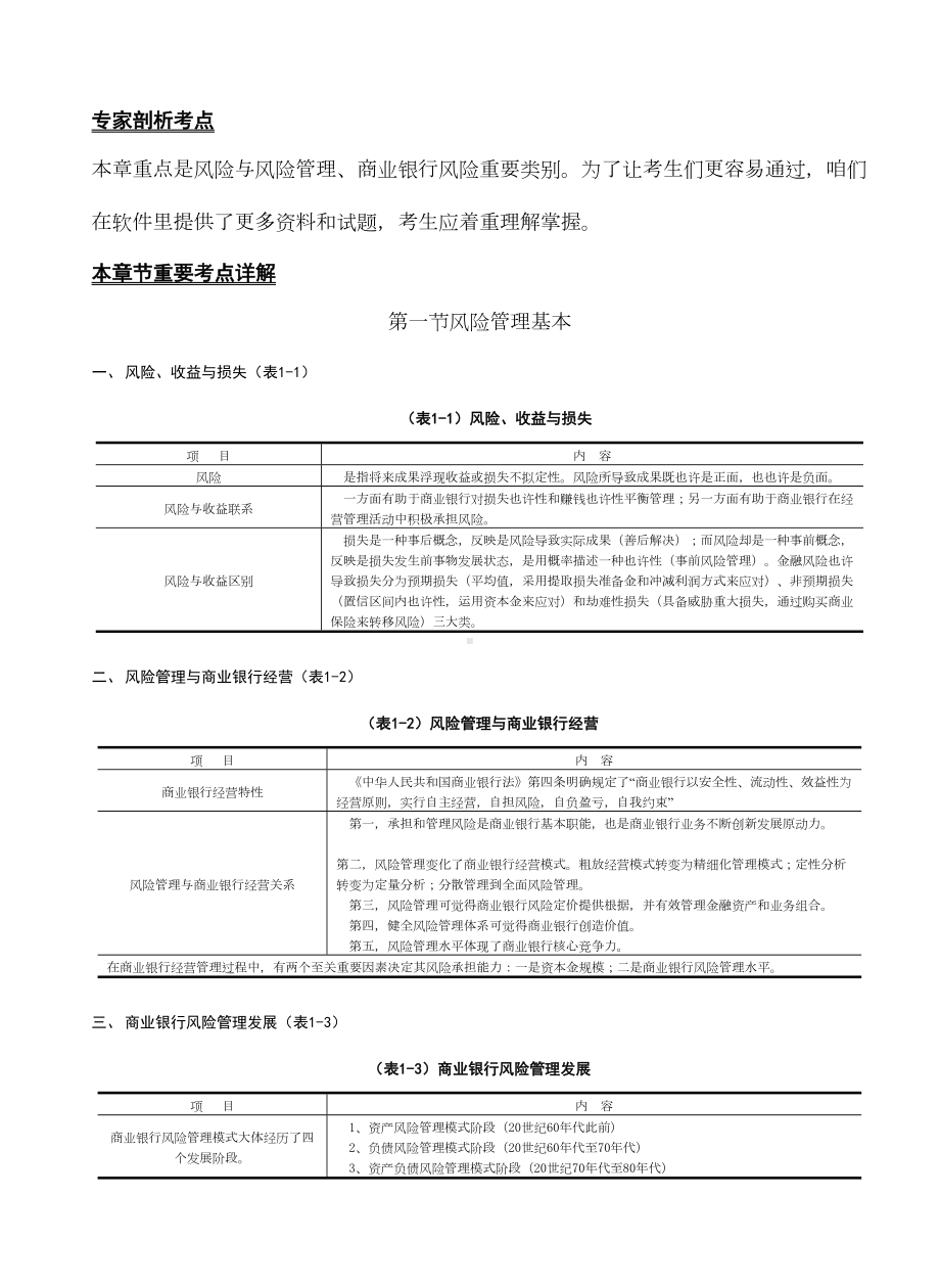 2021年银行从业资格风险管理考点(DOC 27页).docx_第2页