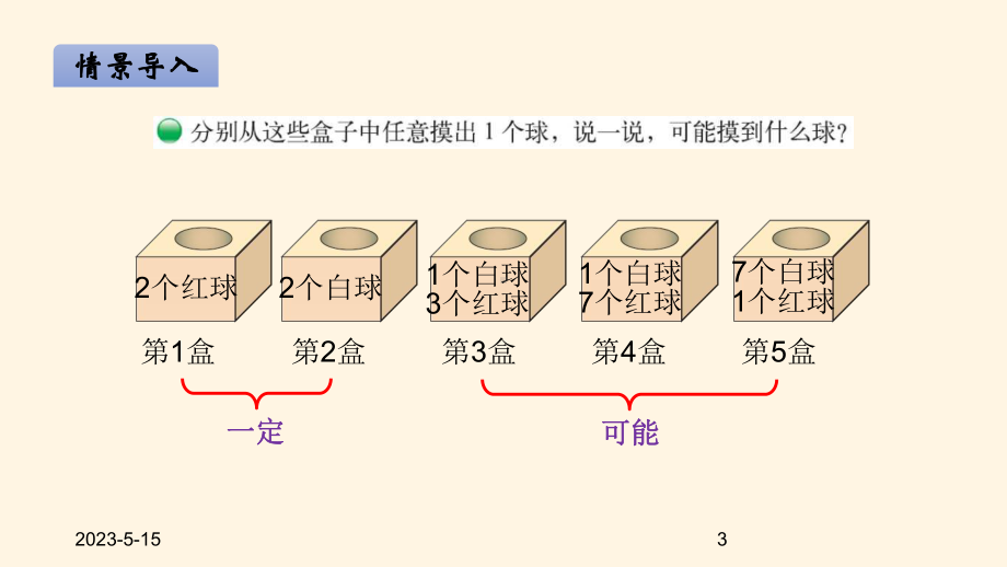 最新北师大版小学四年级数学上册同步课件八可能性-82摸球游戏.ppt_第3页