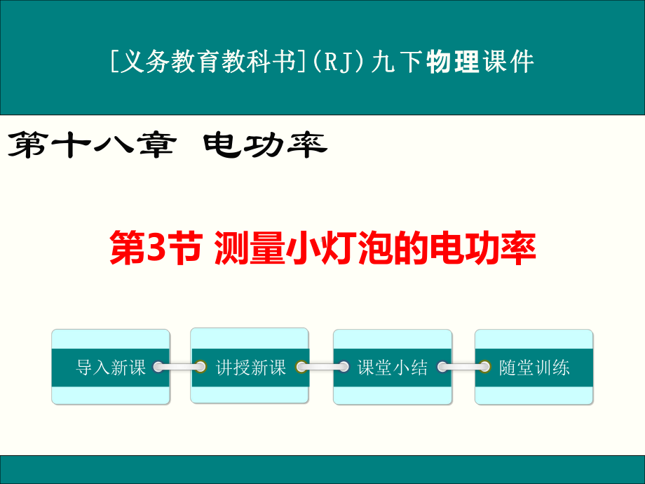 最新人教版九年级物理《测量小灯泡的电功率》优秀课件.ppt_第1页