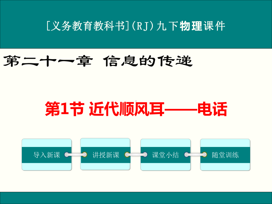 最新人教版九年级物理《现代顺风耳-电话》优秀课件.ppt_第1页