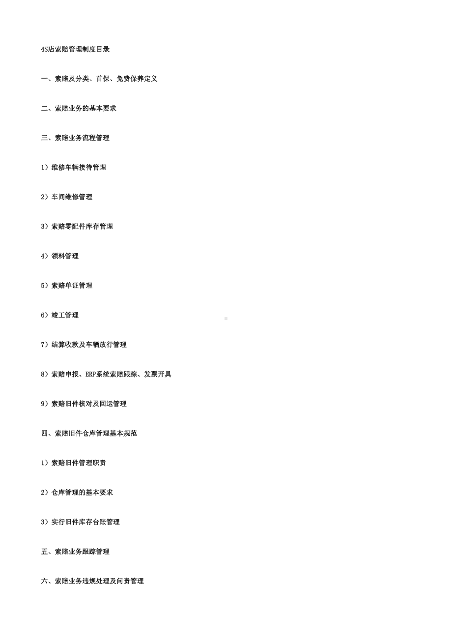 4S店索赔管理制度(DOC 12页).doc_第1页