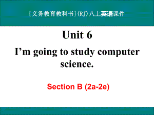 最新人教版八年级上册英语Unit-6-I’m-going-to-study-computer-science-Section-B(2a-2e)优秀课件.ppt