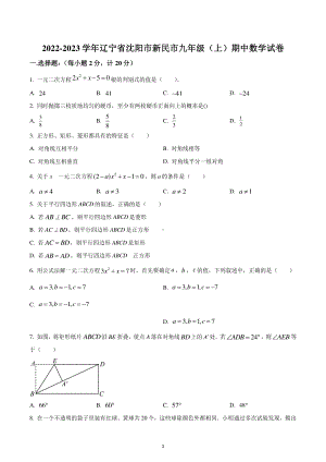 辽宁省沈阳市新民市2022-2023学年九年级上学期期中数学试题.pdf